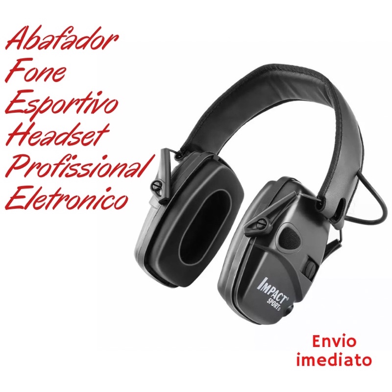 Abafador Fone Head set esportivo eletrônico Impact