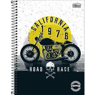 Caderno Espiral Capa Dura Universitário 10 Matérias Pepper Masculino 160 Fls-tilibra