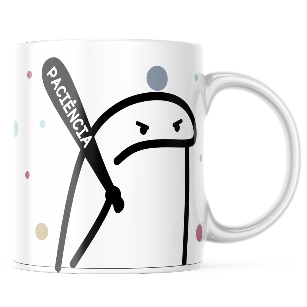 Caneca de Porcelana Flork Paciência Divertidas em Oferta na Shopee