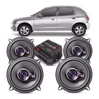 Kit 4 Alto Falantes 5 Pol 200ww Rms Celta + Stetsom Módulo