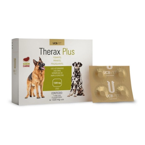 Vermífugo Para Cães Therax Plus 1320mg C/ 4 Comprimidos