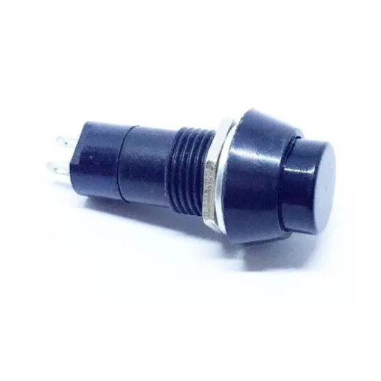 Chave Push Button Preta 2 Terminais 023-9615 | Shopee Brasil