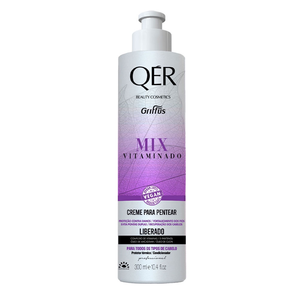 Creme para Pentear Griffus QÉR Beauty Cosmetics Mix Vitaminado - 300ml