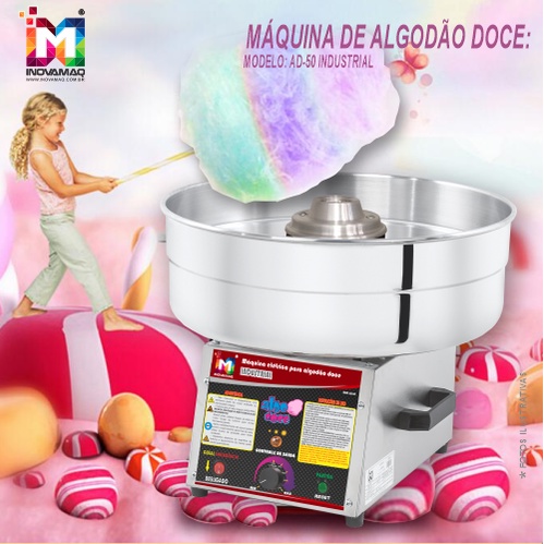 Maq P/ Algodão Doce Cuba 51cm -+ Kit Funil em Oferta na Shopee