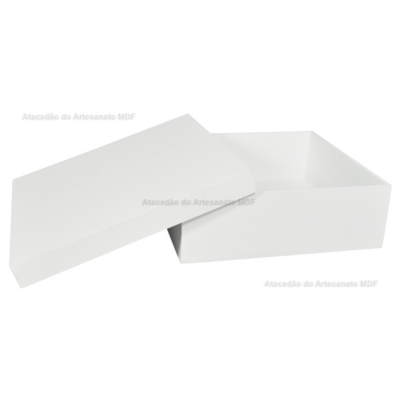 Kit 12 Caixa Quadrada Tampa Sapato 20x20x5 Mdf Madeira Pintado