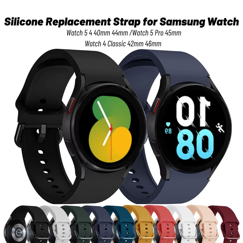 Pulseira Para Samsung Galaxy Watch 5 4 40mm 44mm De Reposição De Silicone Relógio Watch5 Pro 45mm Watch4 Clássico 46mm 42mm