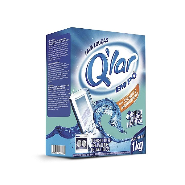 Sabão Detergente para máquina De Lavar Louças 2 Em 1 Qboa Q'boa 1kg  dispensa o uso de secante, eficiente, original e seguro | Shopee Brasil