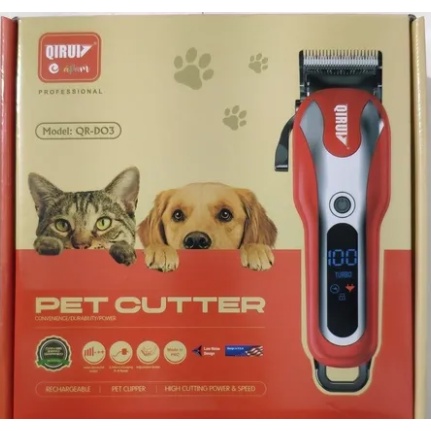 Maquina Tosa De Caes E Gatos Aparador Pelos Sem Fio Bivolt QR-D03