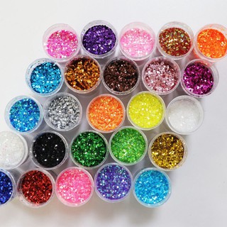 Glitter Flocado, Sortido e Finos Com 24 Para Unhas Unidades Lançamento em Oferta na Shopee