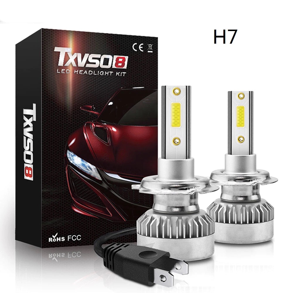 Led H7 Lampada Automotiva H7 Super Branca 6000k 10000 Lumen 55w + Meia Luz de Brinde