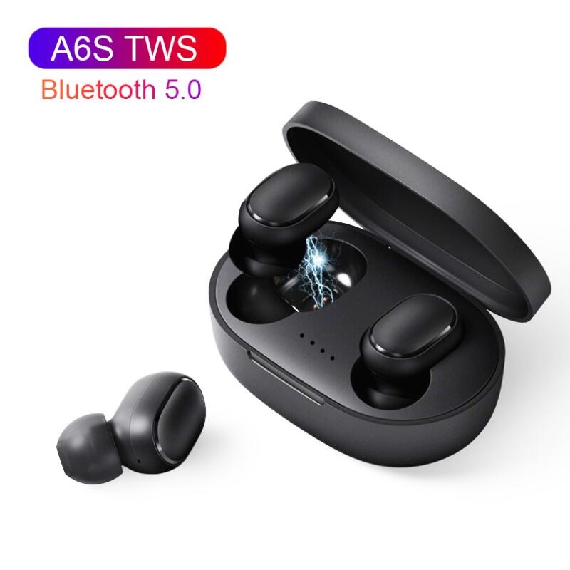 A6s Fone Sem Fio Mi Vermelho Airdots Xiaomi Tws Bluetooth Preto Fones