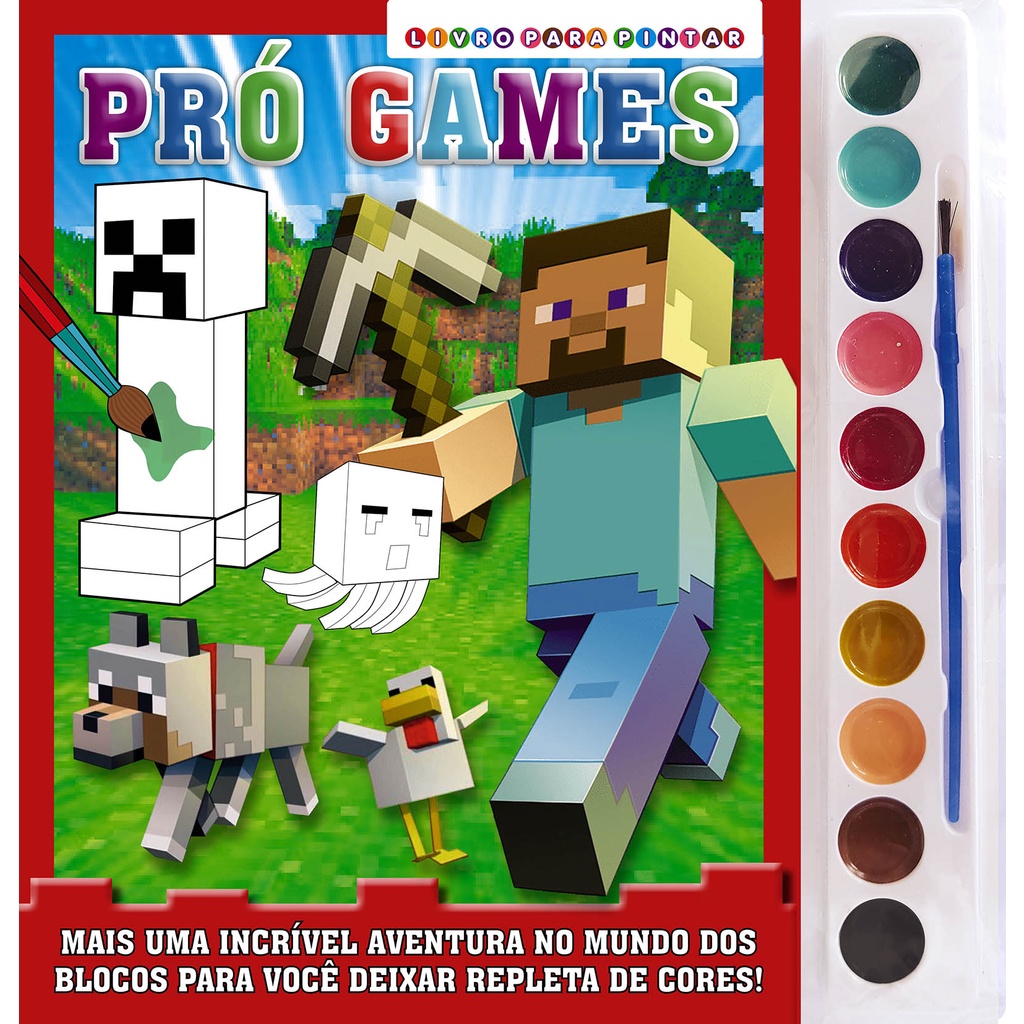 Pró-Games Livro para Pintar com Aquarela