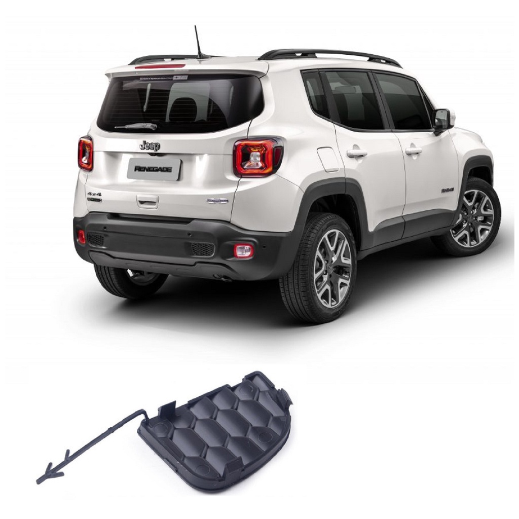 Tampa do Reboque do Para-choque Traseiro para Jeep Renegade ano 2015 até 2021 em Oferta na Shopee