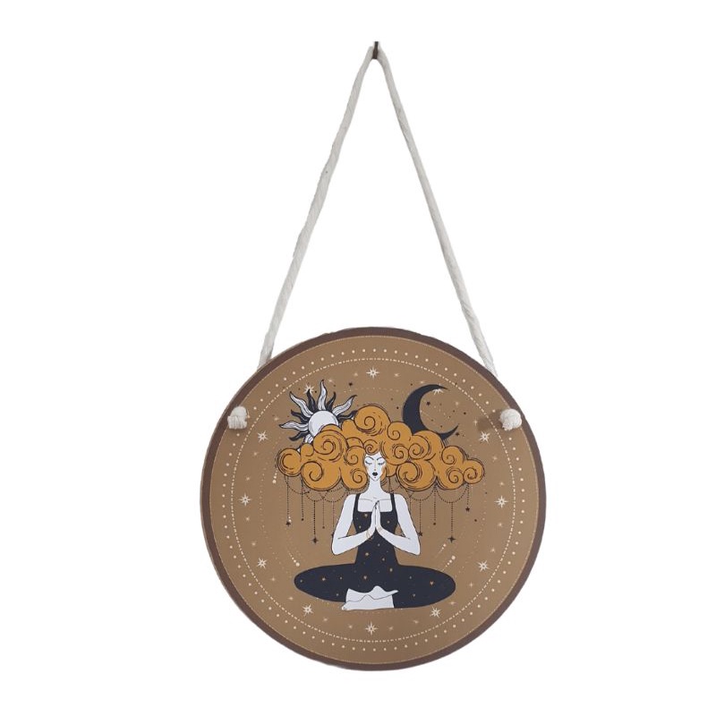 Placa decorativa Gratidão - Quadro Redondo com Alça - Decoração Boho em Oferta na Shopee