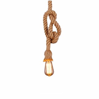 Pendente Corda Retro Vintage Design Rustico Decorativo E27