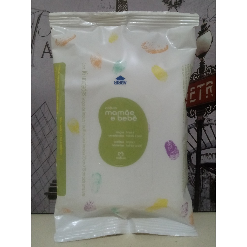 Lenços Umedecidos Natura Mamãe e Bebê com 16 unidades Natura
