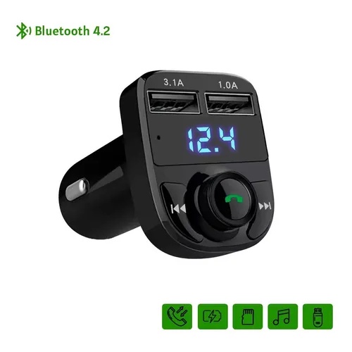 Carregador Carro X8 Bluetooth Veicular Mp3 Rádio