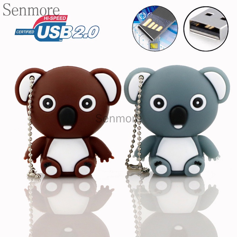 Usb Flash Drive U Disk 2.0 1GB 8GB 16GB 32GB 64GB 128GB Pendrive Para Computador Portátil Thumb Vara Armazenamento De Memória De Silicone Urso Bonito