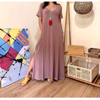 Vestido gola v