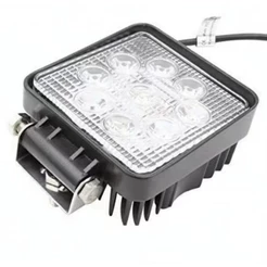 Farol Auxiliar Milha Redondo e Quadrado 9 Leds 27w Universal 12v/24v