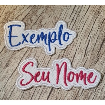 Patch Bordado Termocolante - Seu Nome Personalizado 6CM TAM. Pequeno