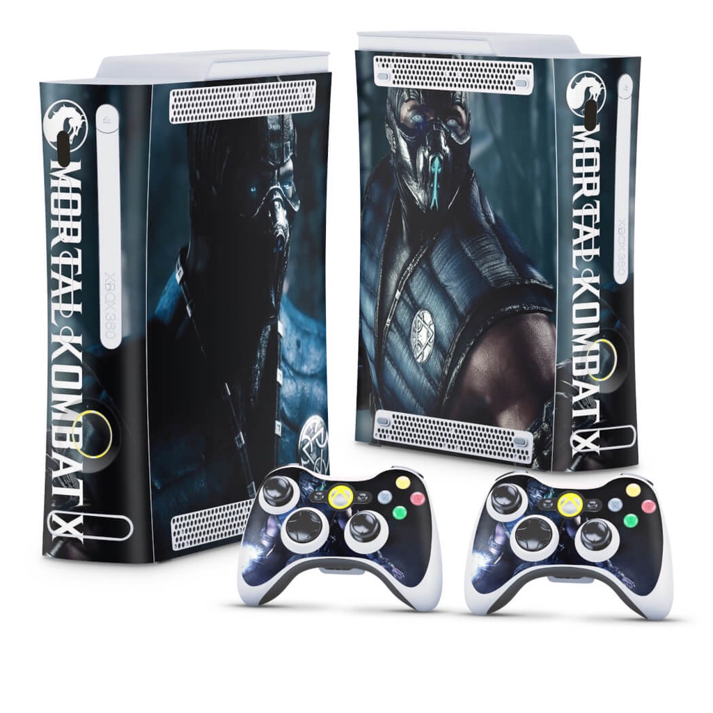 Skin Xbox 360 Fat Arcade Adesivo - Mortal Kombat X Subzero