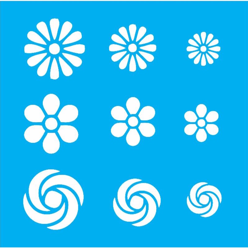 Stencil para Pintura Flores Margarida - Tamanho 17x17 cm