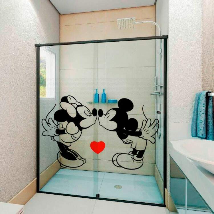 Adesivo para Box de Banheiro Desenho Decorativo | Shopee Brasil
