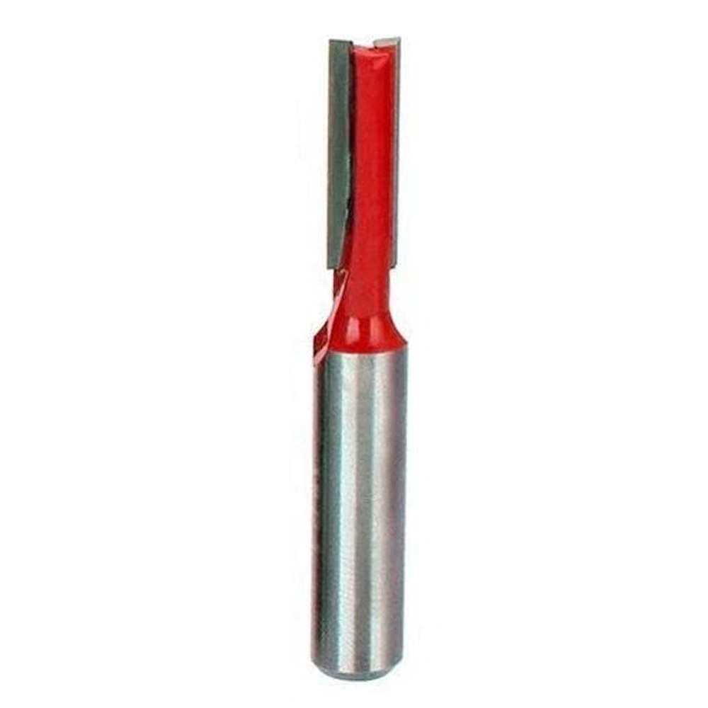 Fresa Reta 6mm Haste 6mm Corte Duplo para Madeira Tupia Vaz