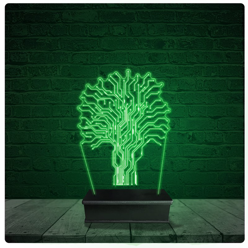 Luminária Abajur Acrílico Led Engenharia Eletrônica Elétrica