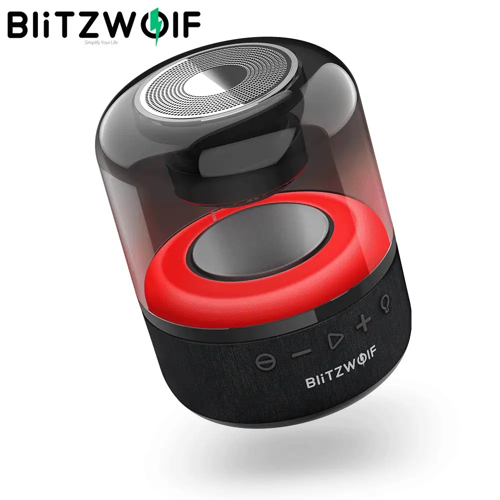 Caixa de som bluetooth TWS Blitzwolf Bw-AS4 20wats com leds