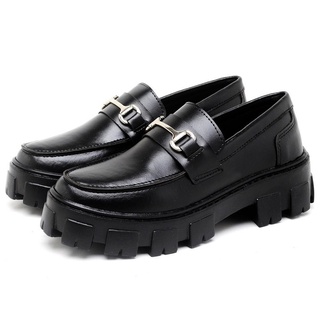 Sapato Mocassim Dubuy Oxford Feminino Tratorado Preto Still 1412FG