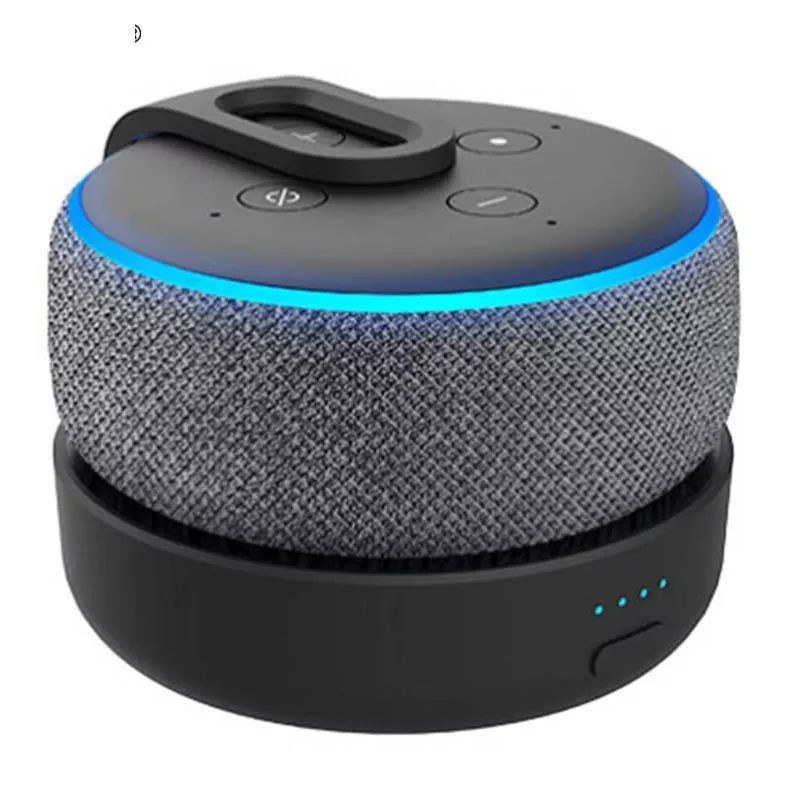 Kit Echo Dot 3ª Gen Smart Speaker Alexa C/ Bateria De 5200mah Bateria de 5200 mAh