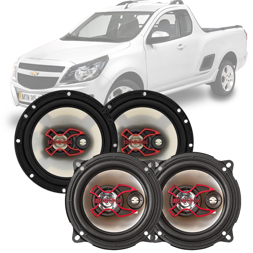 Alto Falante Automotivo 4 Bravox Frente Trás Gm Montana em Oferta na Shopee