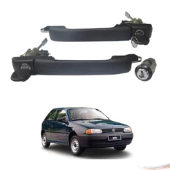 Conjunto Maçanetas Dianteira Cilindro Ignição Gol Parati 96 A 01