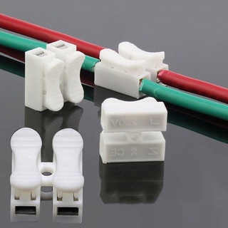 QEESHOW 100 Pçs/Lote Quick Splice Fio Bloqueio Conectores CH2 2Pins Terminais Do Cabo Elétrico X 17.5x13.5mm