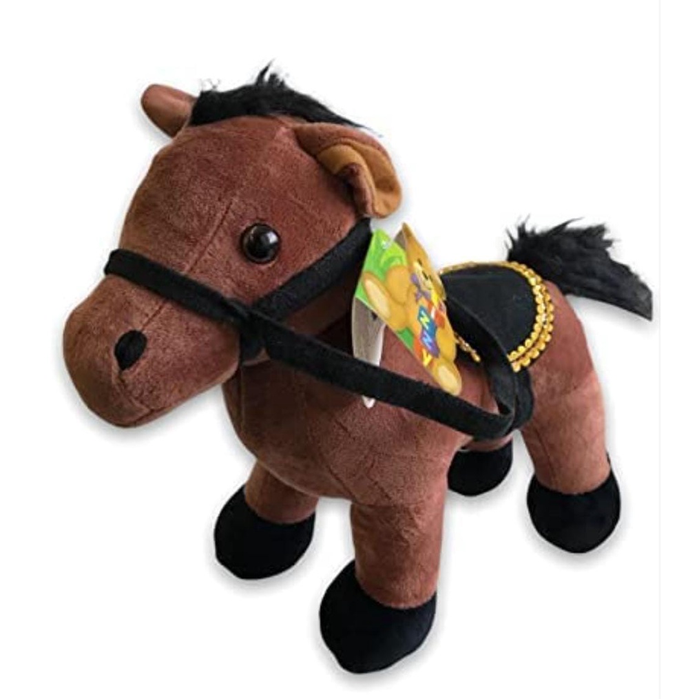 Cavalo De Pelúcia Com Sela 25Cm Lindo Macio MARROM ESCURO em Oferta na Shopee