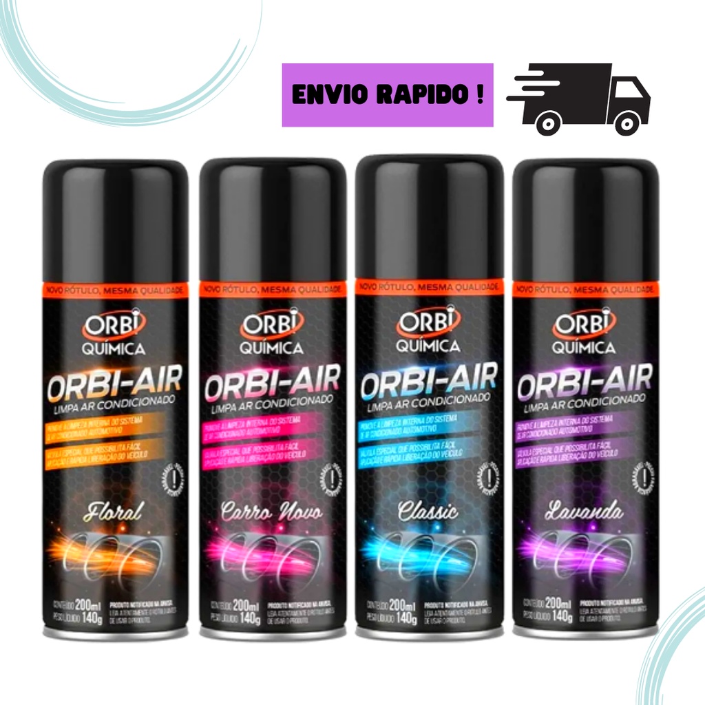 Limpa Ar Condicionado Automotivo Spray Higienização Orbi Air PROMOÇÃO em Oferta na Shopee