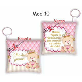 Lembrancinhas convidados Ursinha Almofada Chaveiro Maternidade ou Chá de Bebê personalizadas Menina em Oferta na Shopee