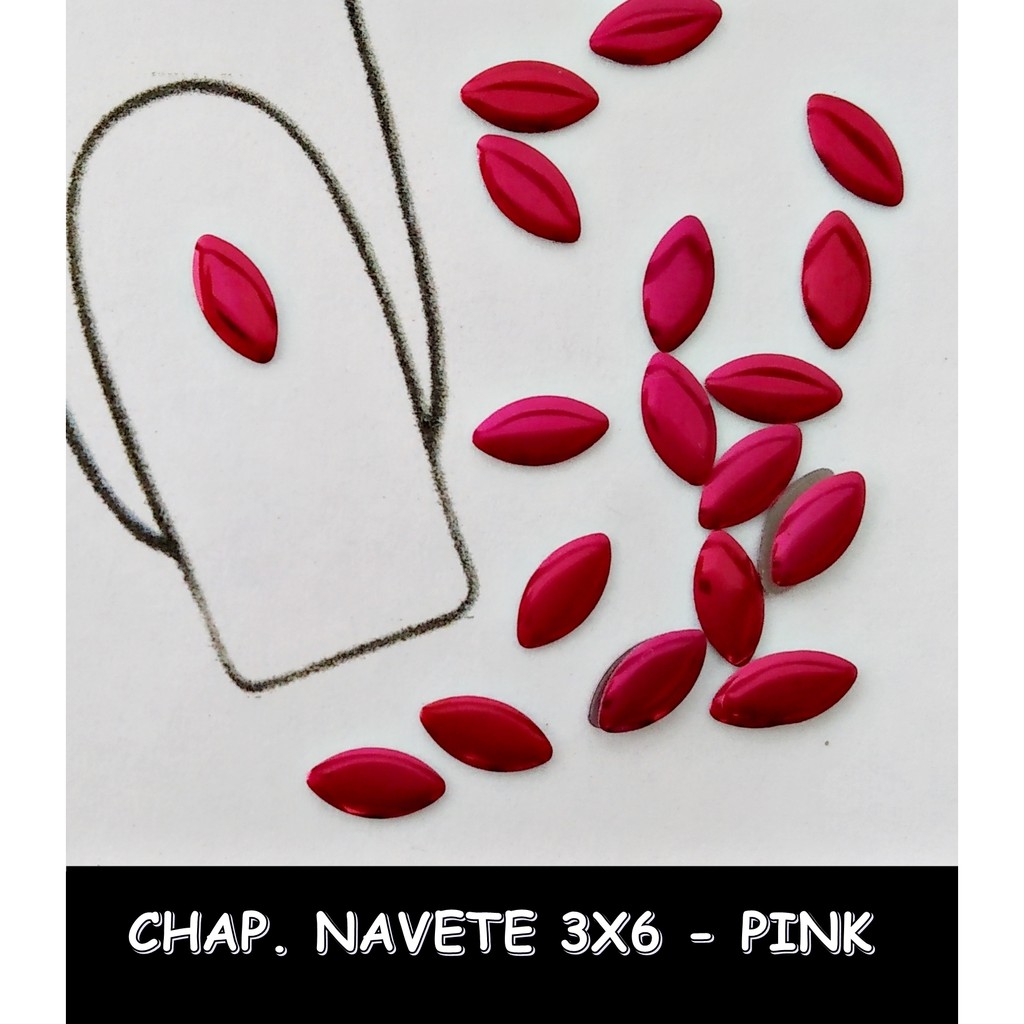 KIT 3 PC Chapinha Navete 3x6 Unhas Decoração Joias BRINDE