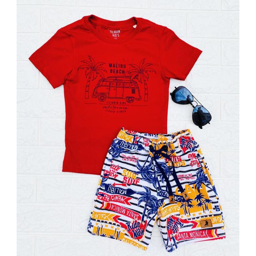 Conjunto Infantil para Meninos Blusa e Short Roupa para Meninos Conjunto Masculino Infantil