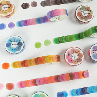 Journamm 100pcs Candy Color Dot Stickers Washi Tapes Junk Journaling Scrapbooking Kawaii Decorative Stationery Supplies em Oferta na Shopee