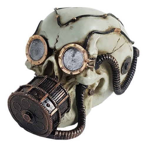 Crânio Para Decoração Mergulhador Caveira Máscara De Oxigênio