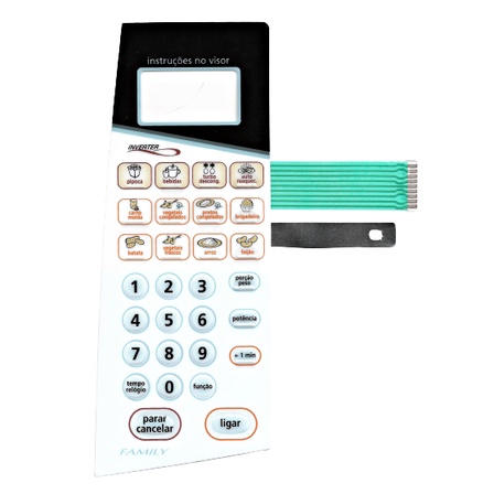 MEMBRANA TECLADO PARA MICROONDAS PANASONIC NNS 65BH INVERTER FAMILY