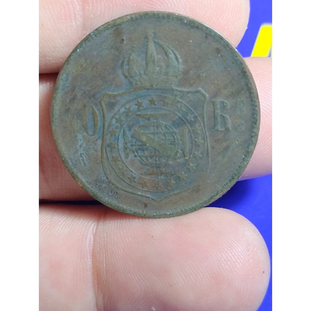 Moeda 40 reis 1880 Moeda rara pra colecionadores moeda Brasil bronze