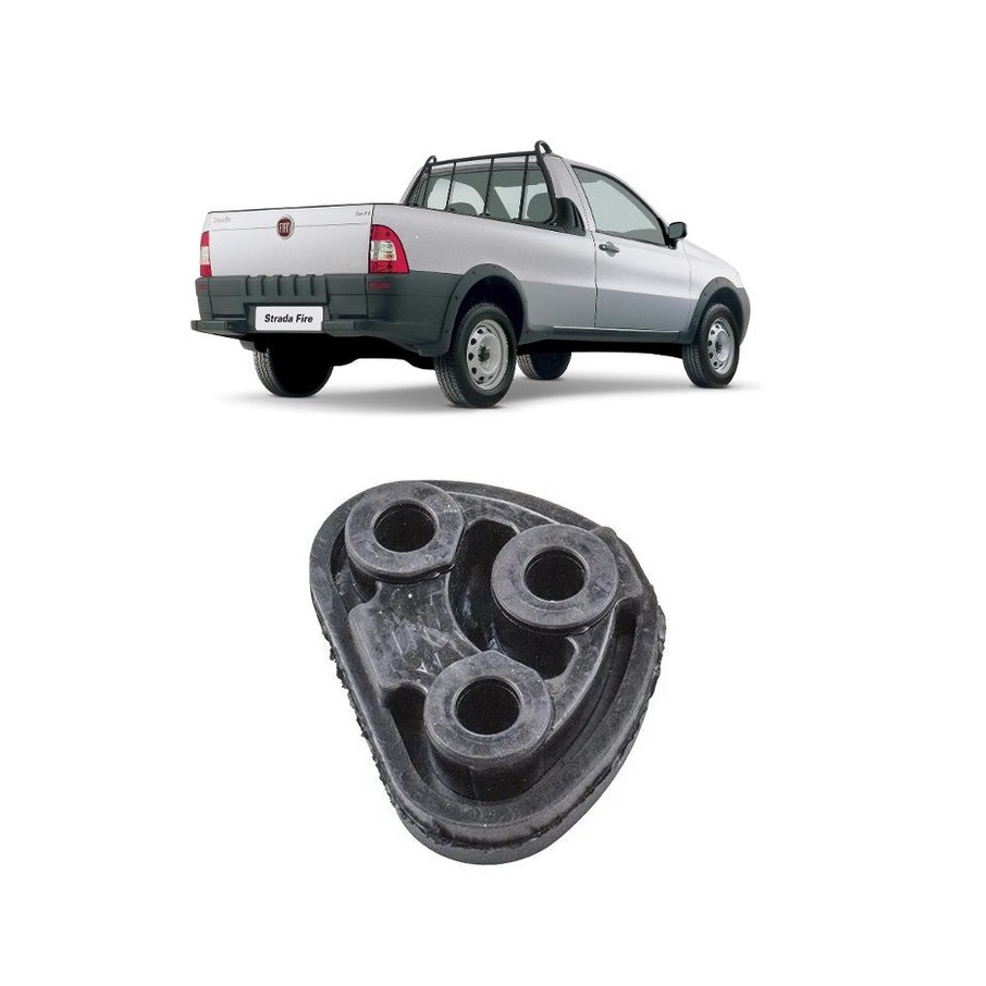 Coxim  Borracha do Escapamento Central fiat Strada 2002 Á 2020 em Oferta na Shopee