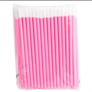 Kit 2 C/ 50 Pincel Aplicador De Gloss Lash Extensão Cílios