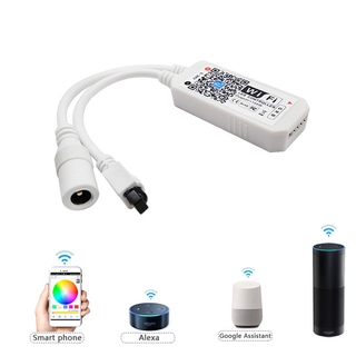 Adiodo 16 milhões de cores Wifi RGB / RGBW led controlador de música de controle de smartphone e modo de temporizador mágico mini wi-fi led controlador rgb