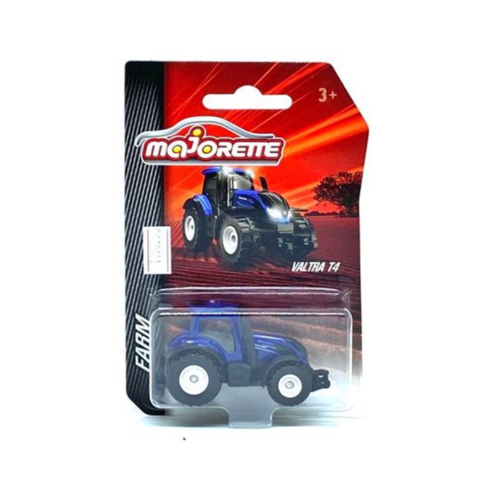 Miniatura Trator Agrícola Valtra T4 - Farm - Azul - 7,0cm - Majorette