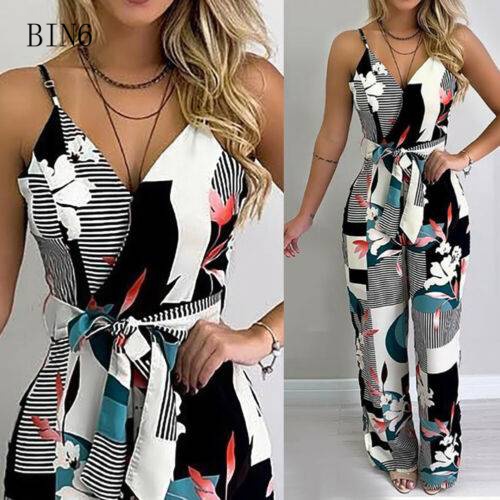 Macacão Longo Feminino Plus Size Com Estampa